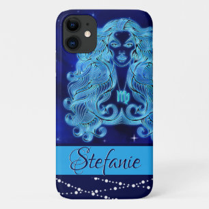 Virgo in Dark Blue Case-Mate iPhone Case