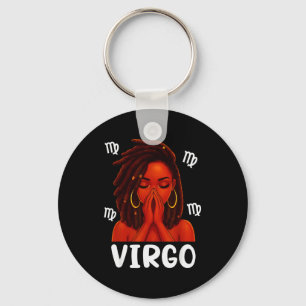 Virgo Locd Black Woman Pray Christian Zodiac Birth Key Ring