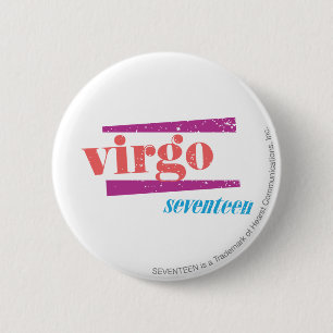 Virgo LtPink 6 Cm Round Badge