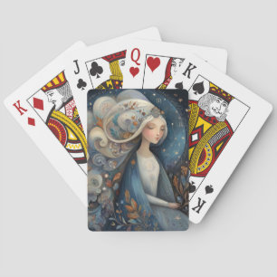Virgo Maiden Zodiac Astrology Mystical Birthday Playing Cards