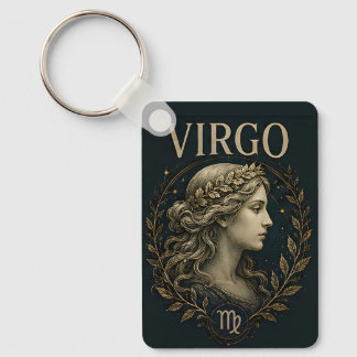 Virgo Maiden Zodiac Celestial Astrology Symbol Key Ring