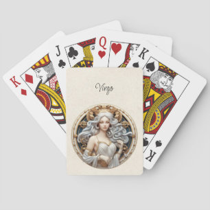 Virgo Maiden Zodiac Minimalist  Playing Cards
