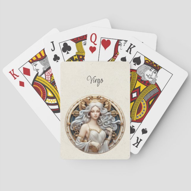 Virgo Maiden Zodiac Minimalist  Playing Cards (Back)