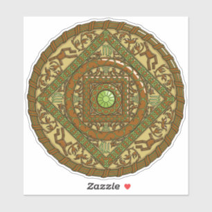 Virgo Mandala Contour Sticker