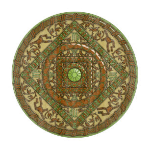 Virgo Mandala Glass Cutting Board