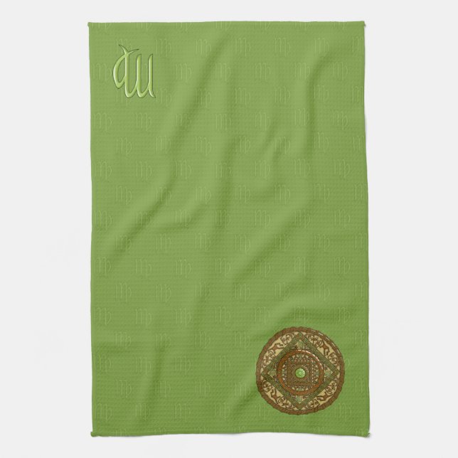Virgo Mandala Hand Towel (Vertical)