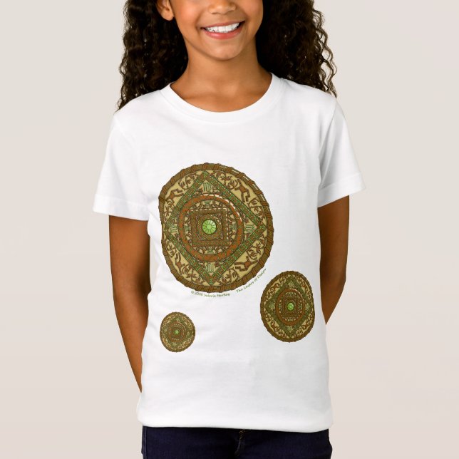 Virgo Mandala Kid's and Baby Light Shirt (Front)