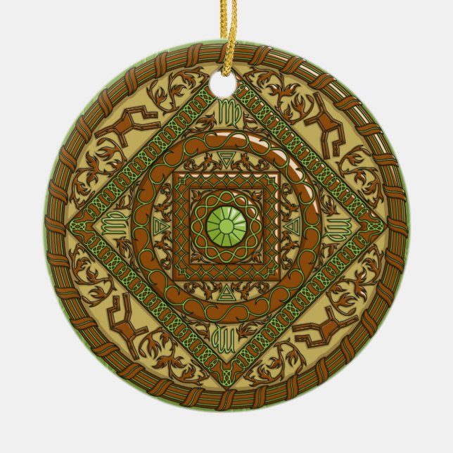 Virgo Mandala Ornament (Front)