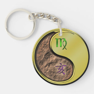 Virgo & Metal Boar Key Ring