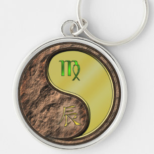 Virgo & Metal Dragon Key Ring