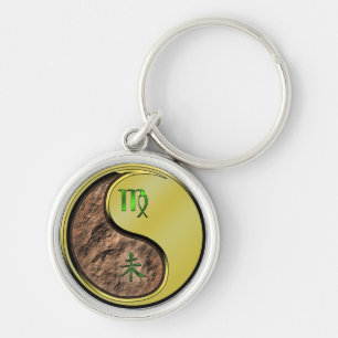 Virgo & Metal Goat Key Ring