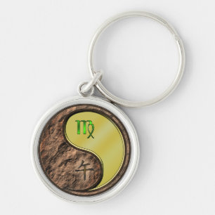 Virgo & Metal Horse Key Ring