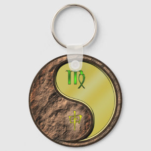 Virgo & Metal Monkey Key Ring