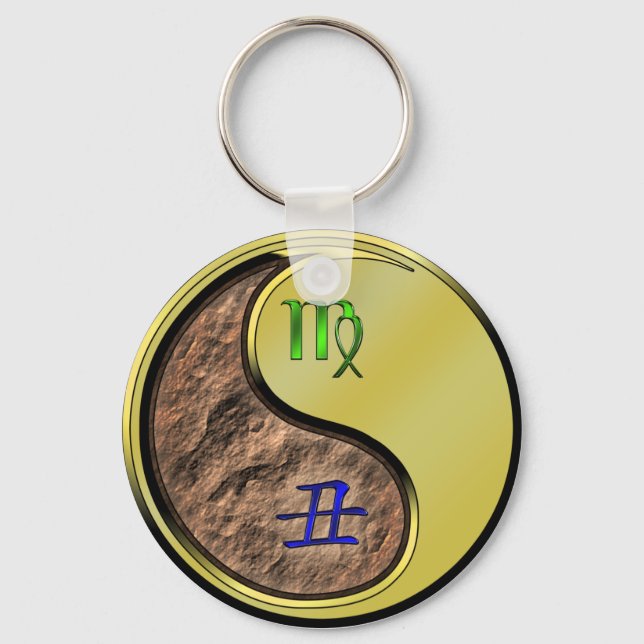 Virgo & Metal Ox Key Ring (Front)