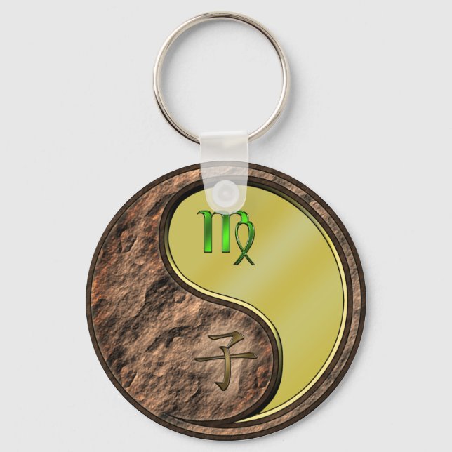 Virgo & Metal Rat Key Ring (Front)