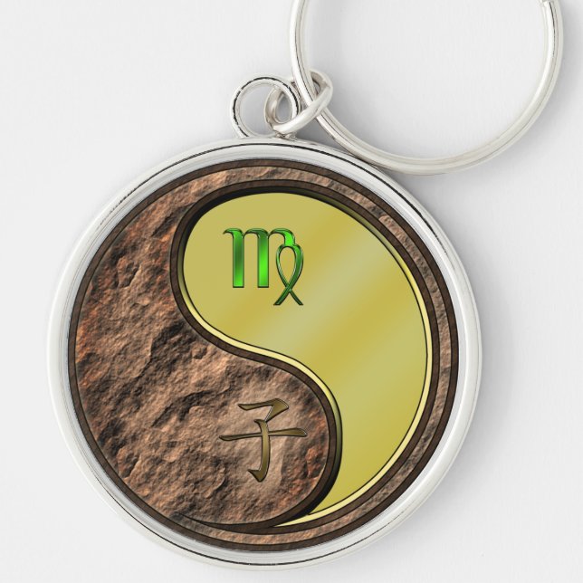 Virgo & Metal Rat Key Ring (Front)