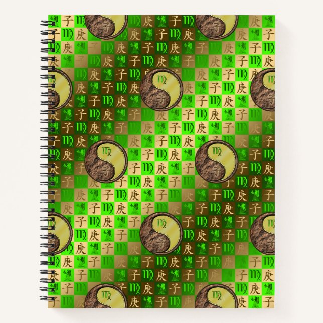 Virgo & Metal Rat Spiral Notebook (Front)