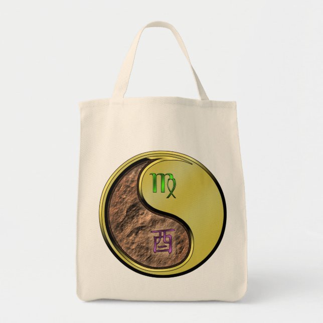 Virgo & Metal Rooster Tote Bag (Front)