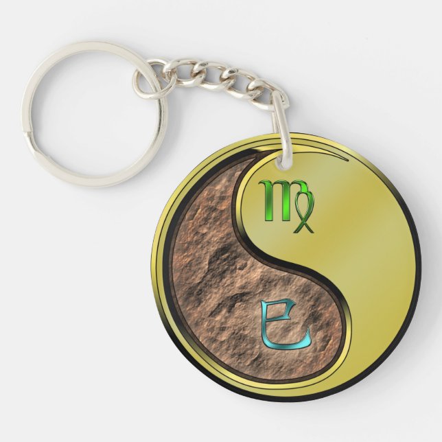 Virgo & Metal Snake Key Ring (Front)