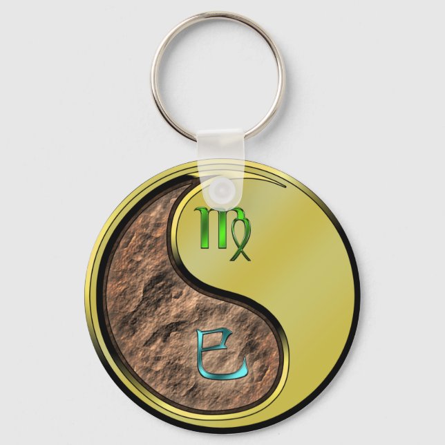 Virgo & Metal Snake Key Ring (Front)