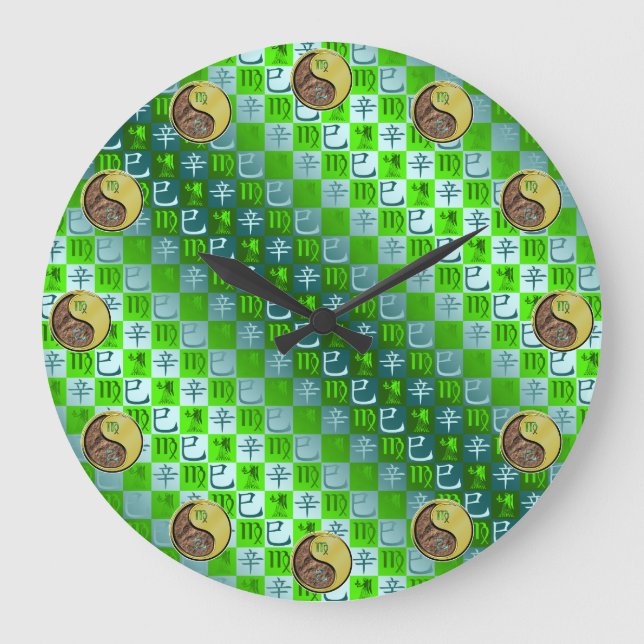 Virgo & Metal Snake Large Clock (Front)