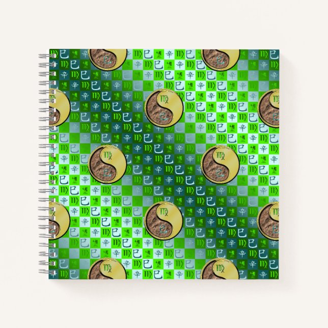 Virgo & Metal Snake Notebook (Front)