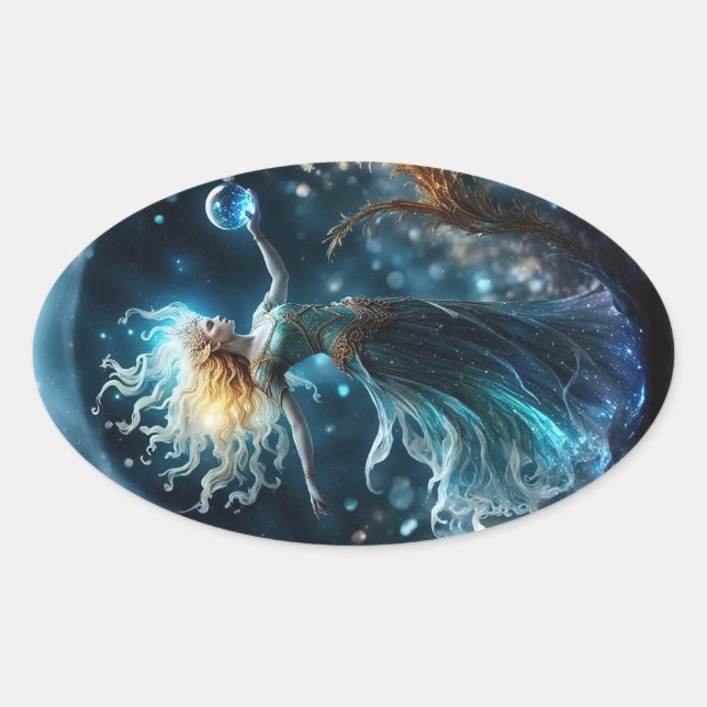 Virgo  oval sticker (Front)