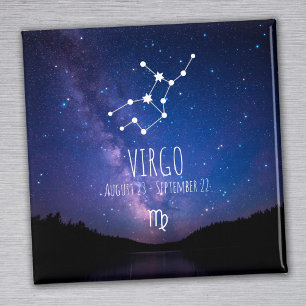 Virgo Personalised Zodiac Constellation Magnet