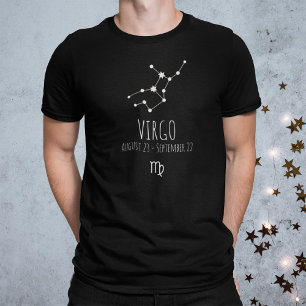 Virgo Personalised Zodiac Constellation T-Shirt