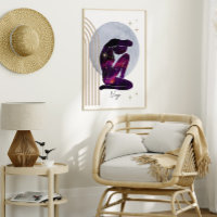 Virgo Purple Gold Feminine Zodiac Design