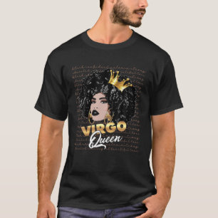 Virgo Queen Birthday Zodiac Sign Melanin Black Wom T-Shirt