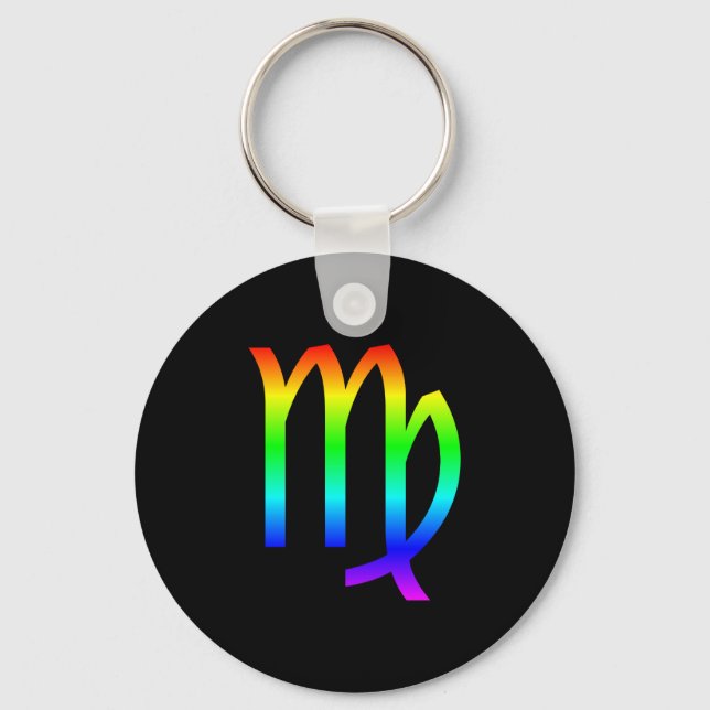 Virgo Rainbow Key Ring (Front)
