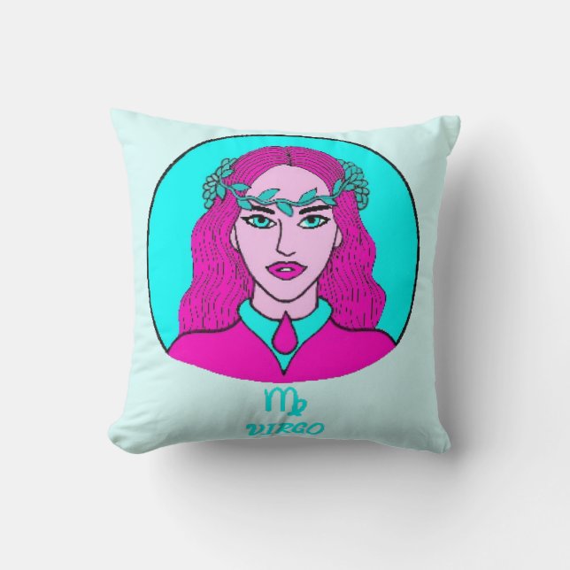 Virgo Reversible Throw Pillow (Front)