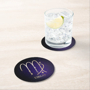 Virgo Round Paper Coaster