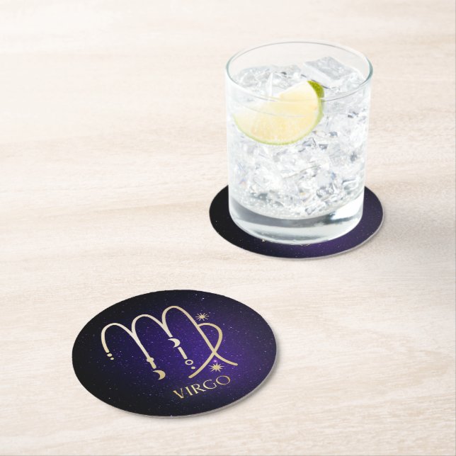 Virgo Round Paper Coaster (Insitu)