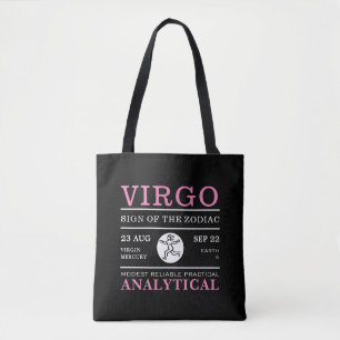 Virgo Sign of the Zodiac, Astrological Tote Bag