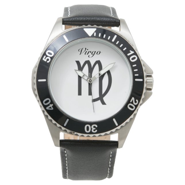 Virgo Sign of the Zodiac. Mens Watches. Watch (Front)
