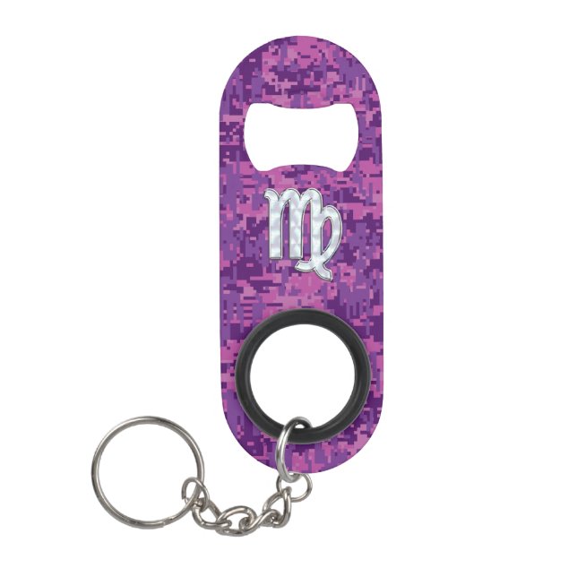 Virgo Sign on Pink Fuchsia Digital Camouflage (Front)