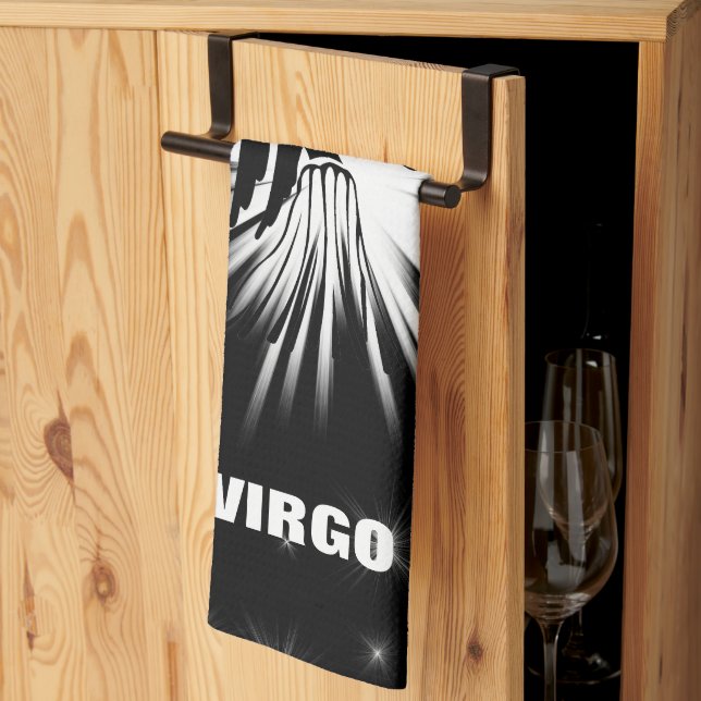 Virgo sign tea towel (Thirds Fold)