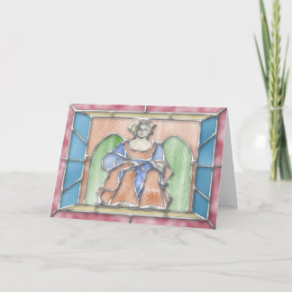Virgo Stained Glass Birthday Card