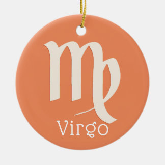 Virgo Sun Sign Zodiac Symbol  Ceramic Tree Decoration