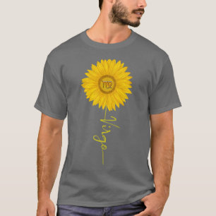 Virgo Sunflower Zodiac Sign Floral Horoscope Women T-Shirt