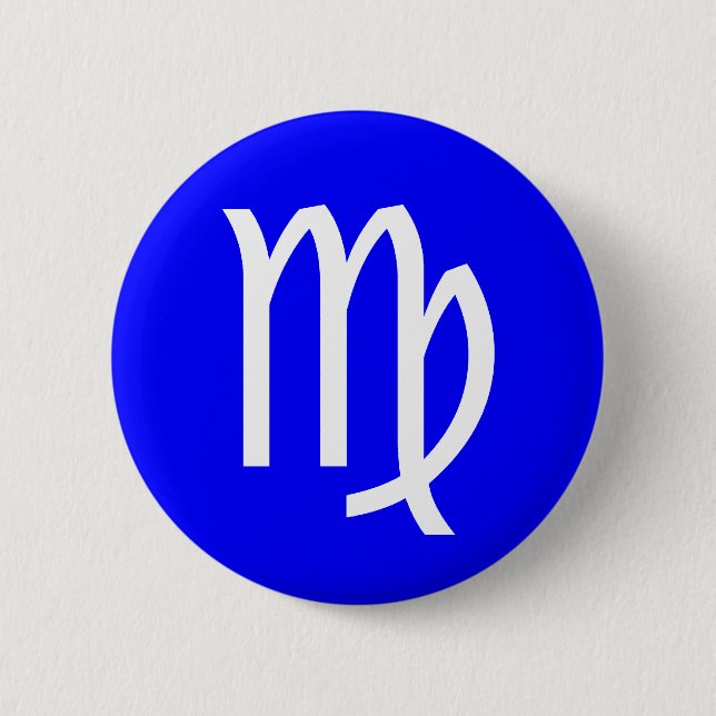 Virgo Symbol 6 Cm Round Badge (Front)