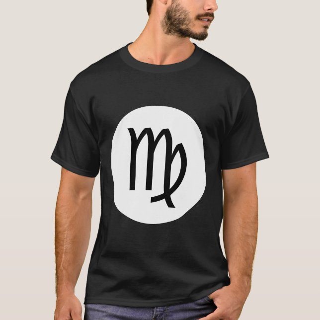 Virgo Symbol - Dark Tee (Front)