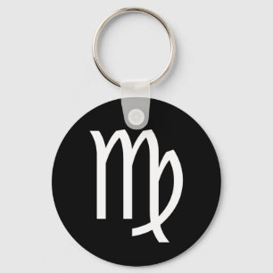 Virgo Symbol Key Ring