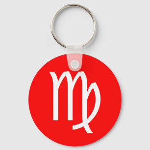 Virgo Symbol Key Ring