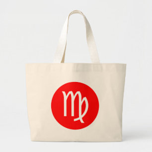 Virgo Symbol Large Tote Bag