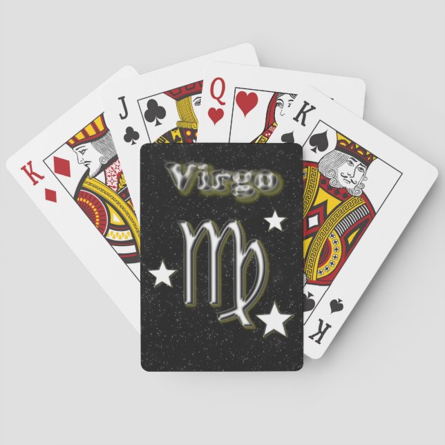 Virgo symbol playing cards (Back)