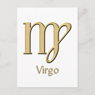 Virgo symbol postcard