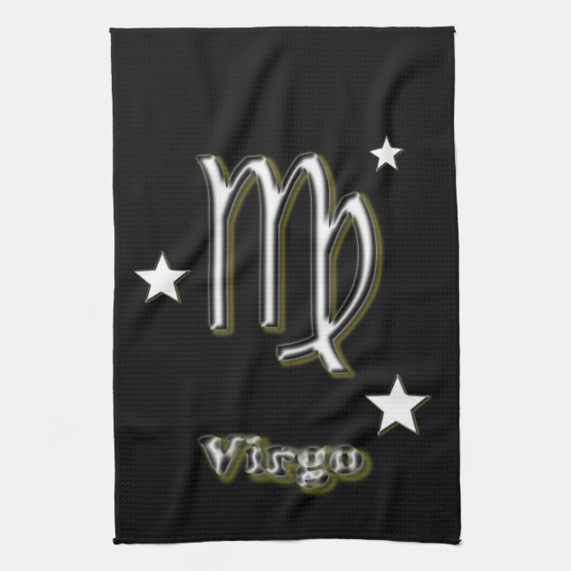 Virgo symbol tea towel (Vertical)